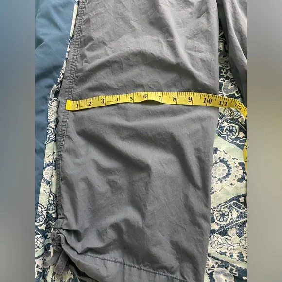 ❤️🥰Izod Capri Tie Cropped Ankle Gray Blue Cargo Leisure Pants - Picture 6 of 9